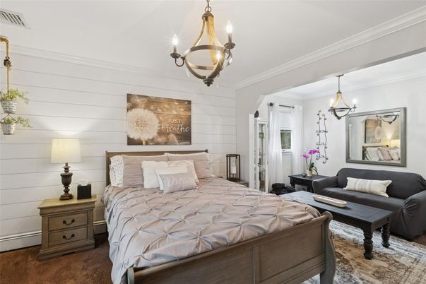 Bedroom, Chandelier, Interior