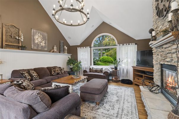 Chandelier, Fireplace, Interior, Living room, Wood Texture Flooring