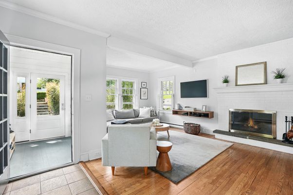 Fireplace, Interior, Living room, Wood Texture Flooring