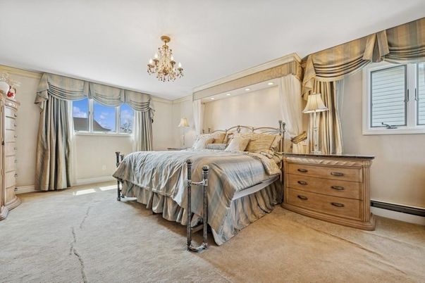 Bedroom, Chandelier, Interior, Recessed Lighting
