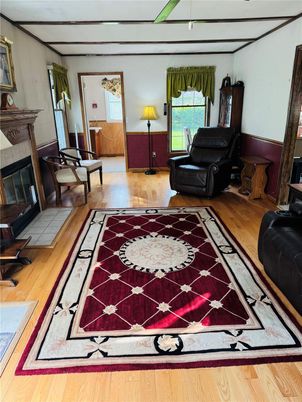 Fireplace, Interior, Wood Texture Flooring