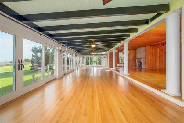 Interior, Sun Room, Wooden Beams, Wood Texture Flooring