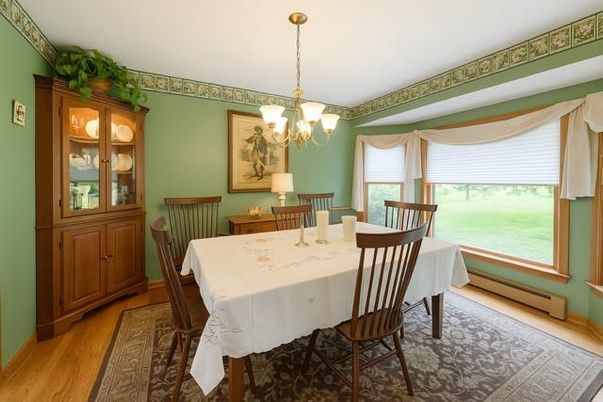Chandelier, Dining room, Interior, Wood Texture Flooring