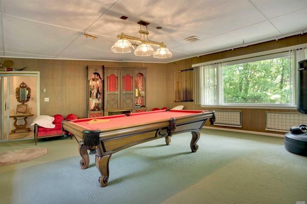 Billiard Table, Chandelier, Game Room, Interior