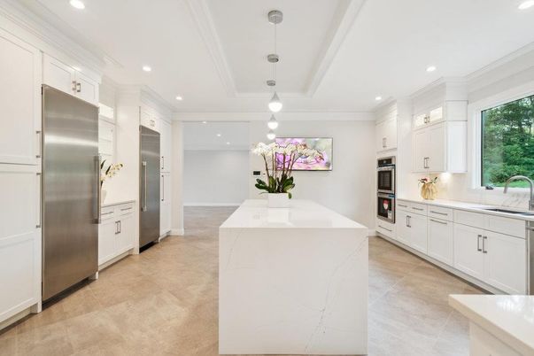 Interior, Kitchen, Pendant Lights, Recessed Lighting, Stainless Steel Appliances