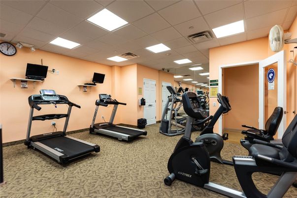 Fitness Equipment, Interior, Recessed Lighting