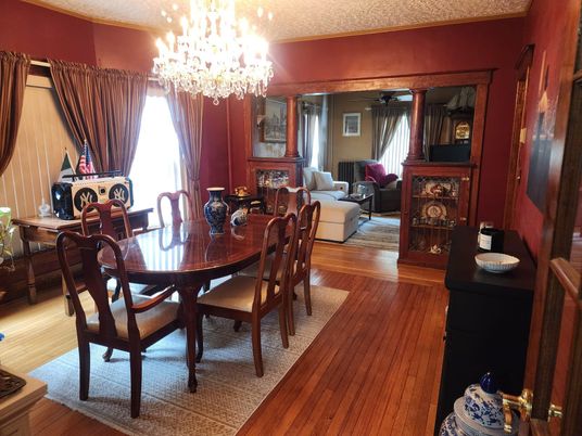 Chandelier, Dining room, Interior, Living room, Wood Texture Flooring