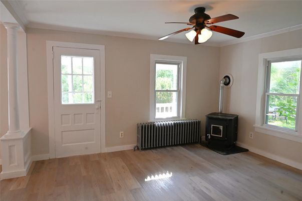 Empty room, Fireplace, Interior, Wood Texture Flooring