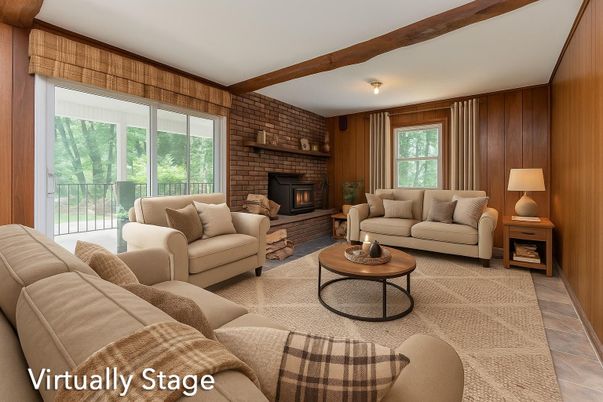 Fireplace, Interior, Living room, Stone Walls, Wooden Beams, Wooden Walls