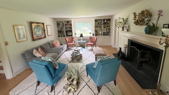 Dining room, Fireplace, Interior, Living room, Wood Texture Flooring