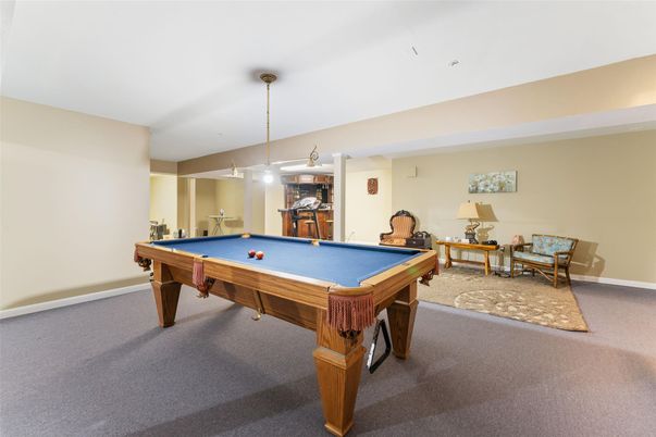 Billiard Table, Game Room, Interior, Pendant Lights