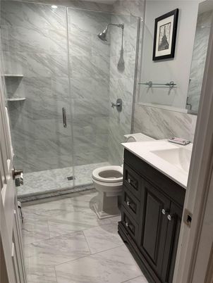 Bathroom, Glass Shower, Interior, Marble, Marble Walls