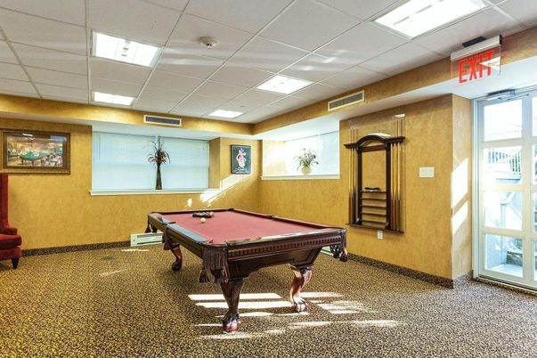 Billiard Table, Game Room, Interior, Recessed Lighting