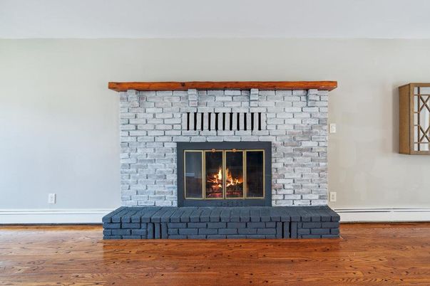 Fireplace, Interior, Wood Texture Flooring