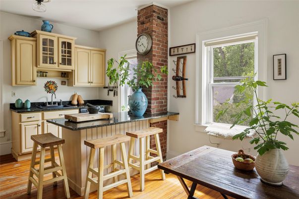 Interior, Kitchen, Wood Texture Flooring