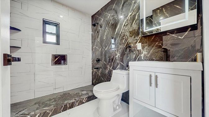 Bathroom, Interior, Marble Walls