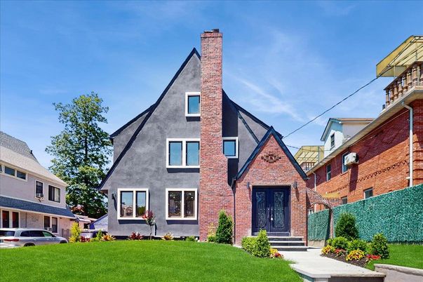 Exterior, Facade, Brick Facade, Tudor Revival