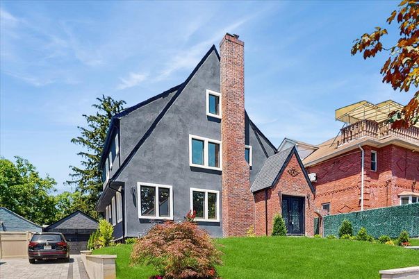 Exterior, Facade, Brick Facade, Tudor Revival