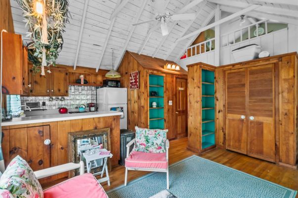 Interior, Kitchen, Wood Texture Flooring, Wooden Walls
