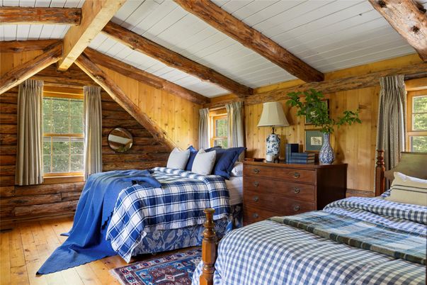 Bedroom, Interior, Wooden Beams, Wood Texture Flooring, Wooden Walls