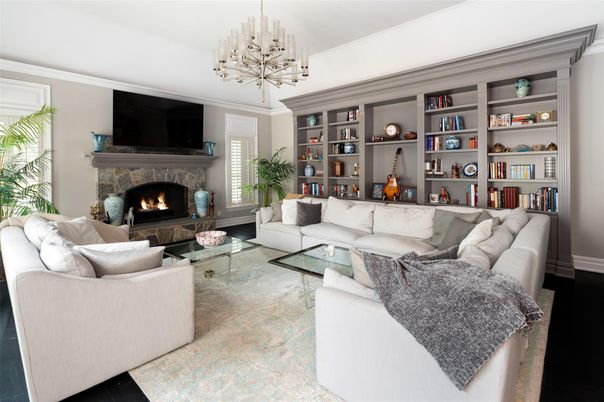 Fireplace, Interior, Living room, Pendant Lights