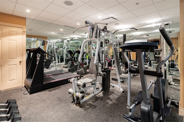 Fitness Equipment, Gym, Interior, Recessed Lighting