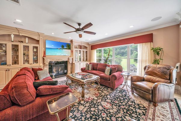 Fireplace, Interior, Living room, Recessed Lighting