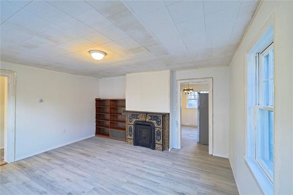 Empty room, Fireplace, Interior, Wood Texture Flooring
