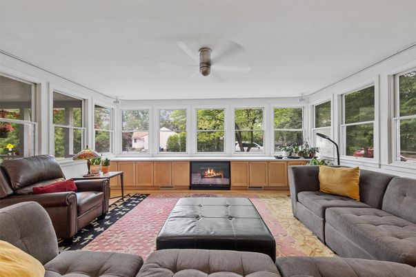 Fireplace, Interior, Living room, Sun Room