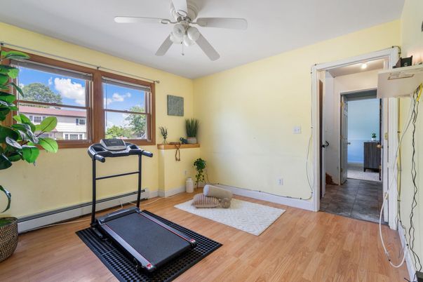 Fitness Equipment, Interior, Wood Texture Flooring