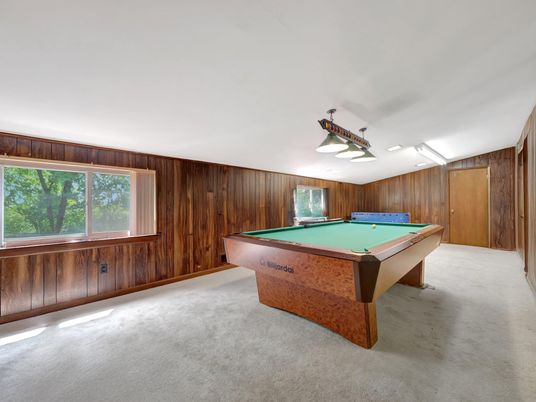 Billiard Table, Game Room, Interior, Wooden Walls