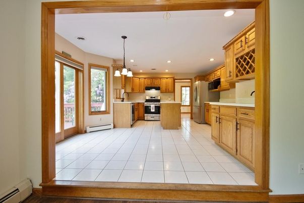Interior, Kitchen, Pendant Lights, Recessed Lighting, Stainless Steel Appliances