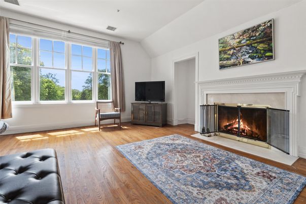 Fireplace, Interior, Wood Texture Flooring