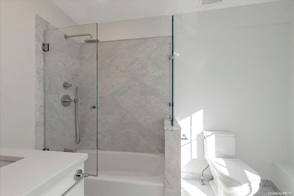 Bathroom, Glass Shower, Interior, Marble Walls