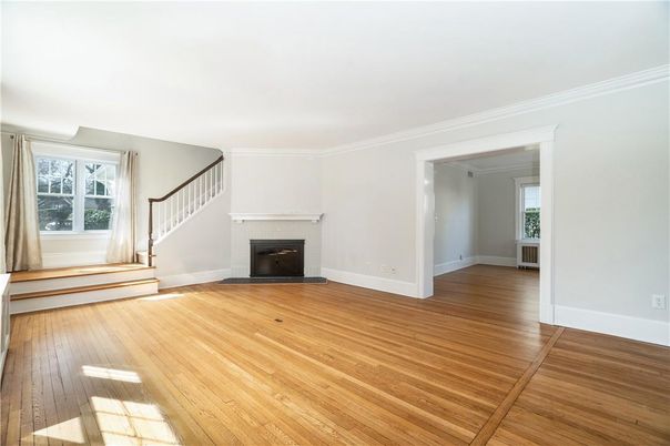 Empty room, Fireplace, Interior, Wood Texture Flooring