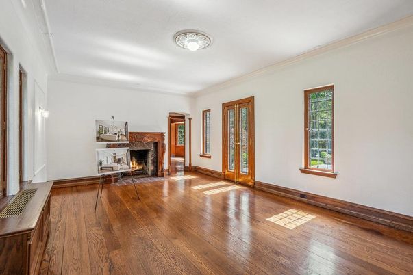 Empty room, Fireplace, Interior, Wood Texture Flooring