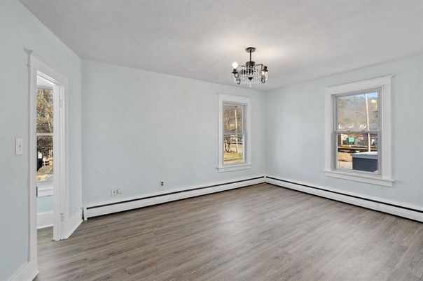 Chandelier, Empty room, Interior, Wood Texture Flooring