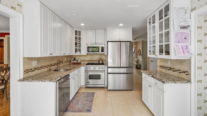 Interior, Kitchen, Recessed Lighting, Stainless Steel Appliances