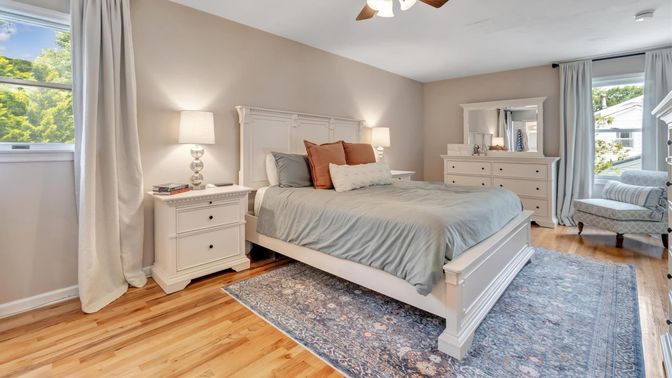 Bedroom, Interior, Wood Texture Flooring