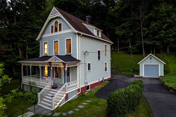 Backyard, Detached Garage, Exterior, Facade, Queen Anne Victorian