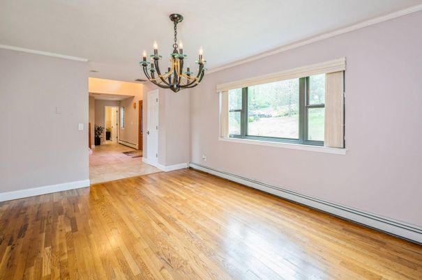 Chandelier, Empty room, Interior, Wood Texture Flooring