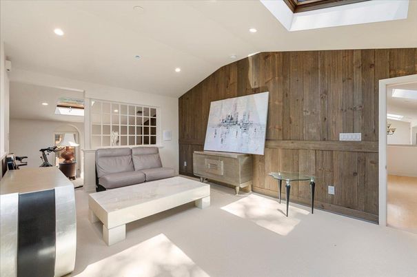 Interior, Living room, Recessed Lighting, Wooden Walls