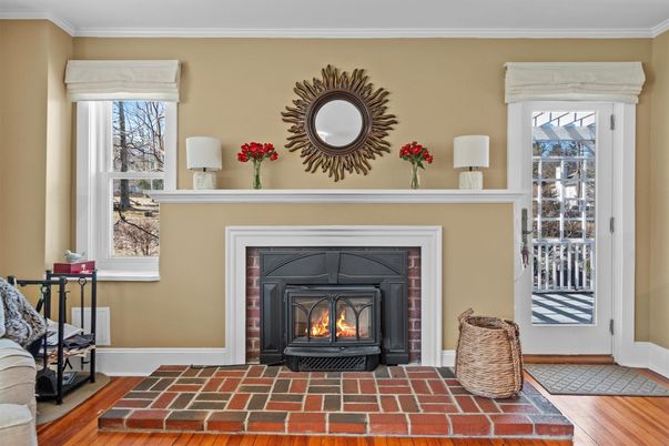 Fireplace, Interior, Wood Texture Flooring