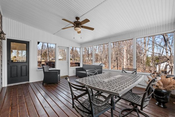 Dining room, Interior, Sun Room, Wood Texture Flooring