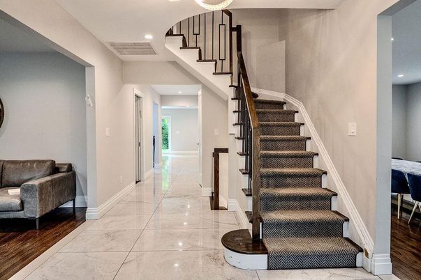 Interior, Marble, Pendant Lights, Recessed Lighting, Wood Texture Flooring