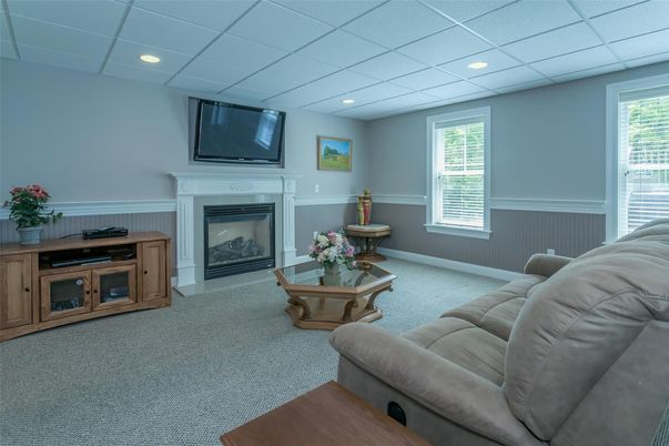 Fireplace, Interior, Living room, Recessed Lighting