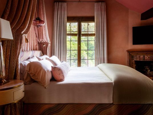 Bedroom, Fireplace, Interior