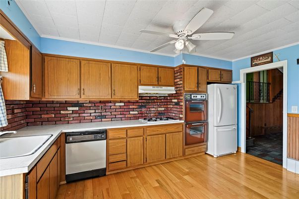 Interior, Kitchen, Wood Texture Flooring