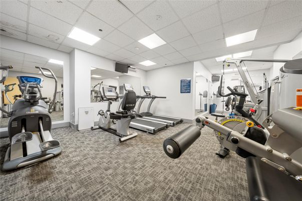 Fitness Equipment, Gym, Interior, Recessed Lighting