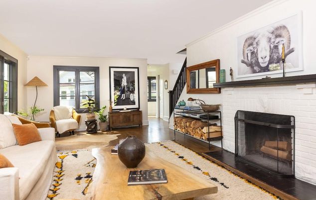 Fireplace, Interior, Living room, Wood Texture Flooring